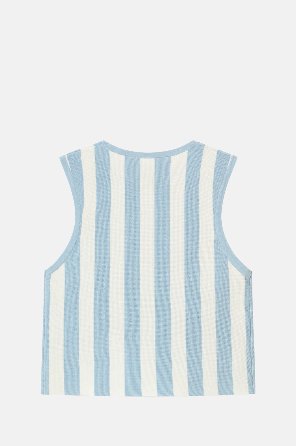 Wide Stripes Top Pretty Blue