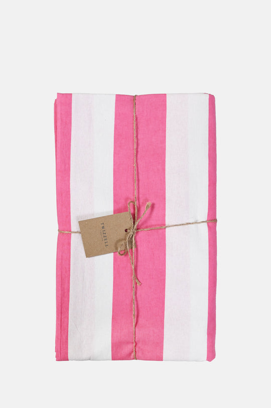 Pink Stripe Tablecloth