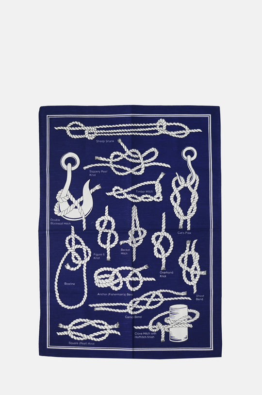 Knots Bends & Hitches Linen Cotton Tea Towel