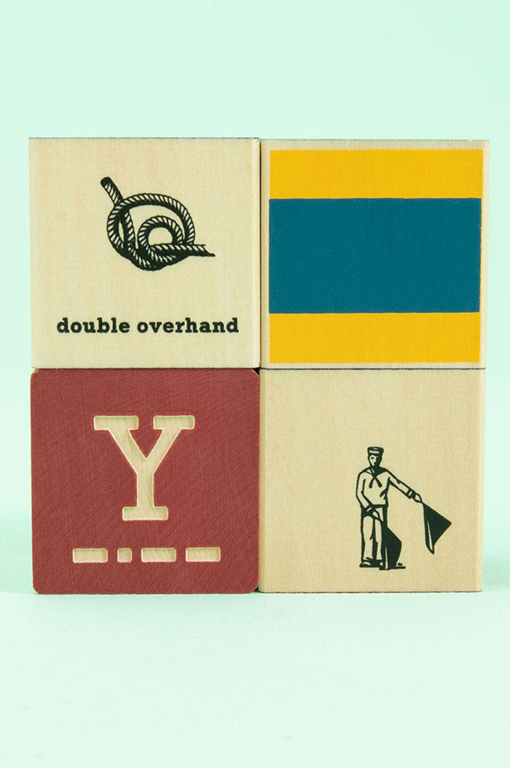 Nautical Blocks with Canvas Bag