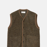 Universal Works Lancaster Gilet Brown.