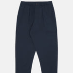 Universal Works Pleated Track Pant Twill Navy.
