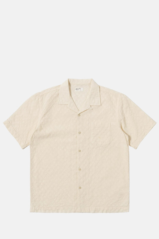 Road Shirt Dot Waffle Ecru