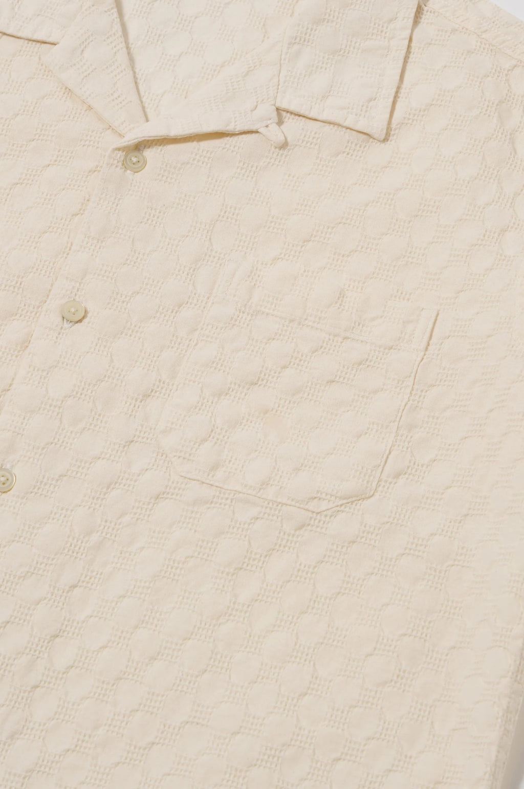 Road Shirt Dot Waffle Ecru