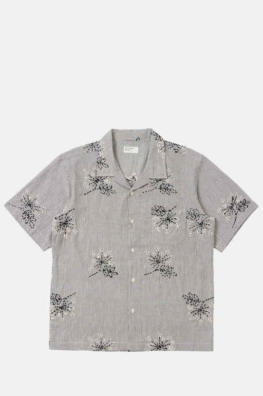 Road Shirt Hand Emb Stripe Grey