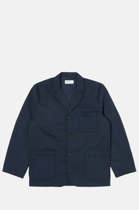 Three Button Jacket Navy Twill