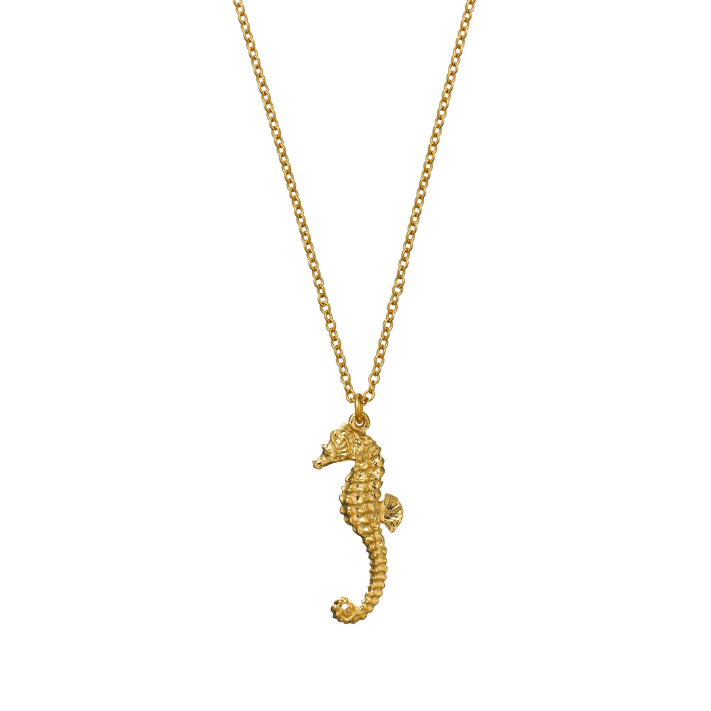 A.M. Seahorse Necklace Gold