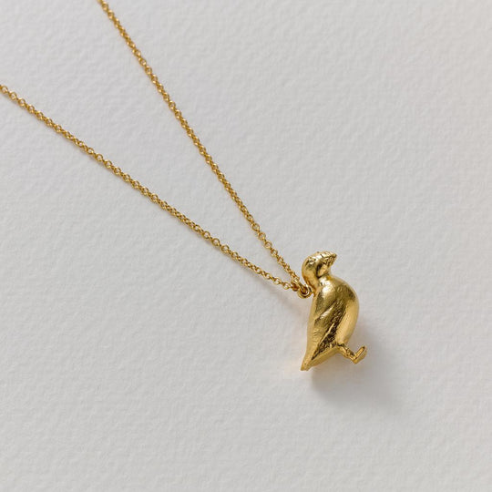 A.M. Puffin Necklace Gold