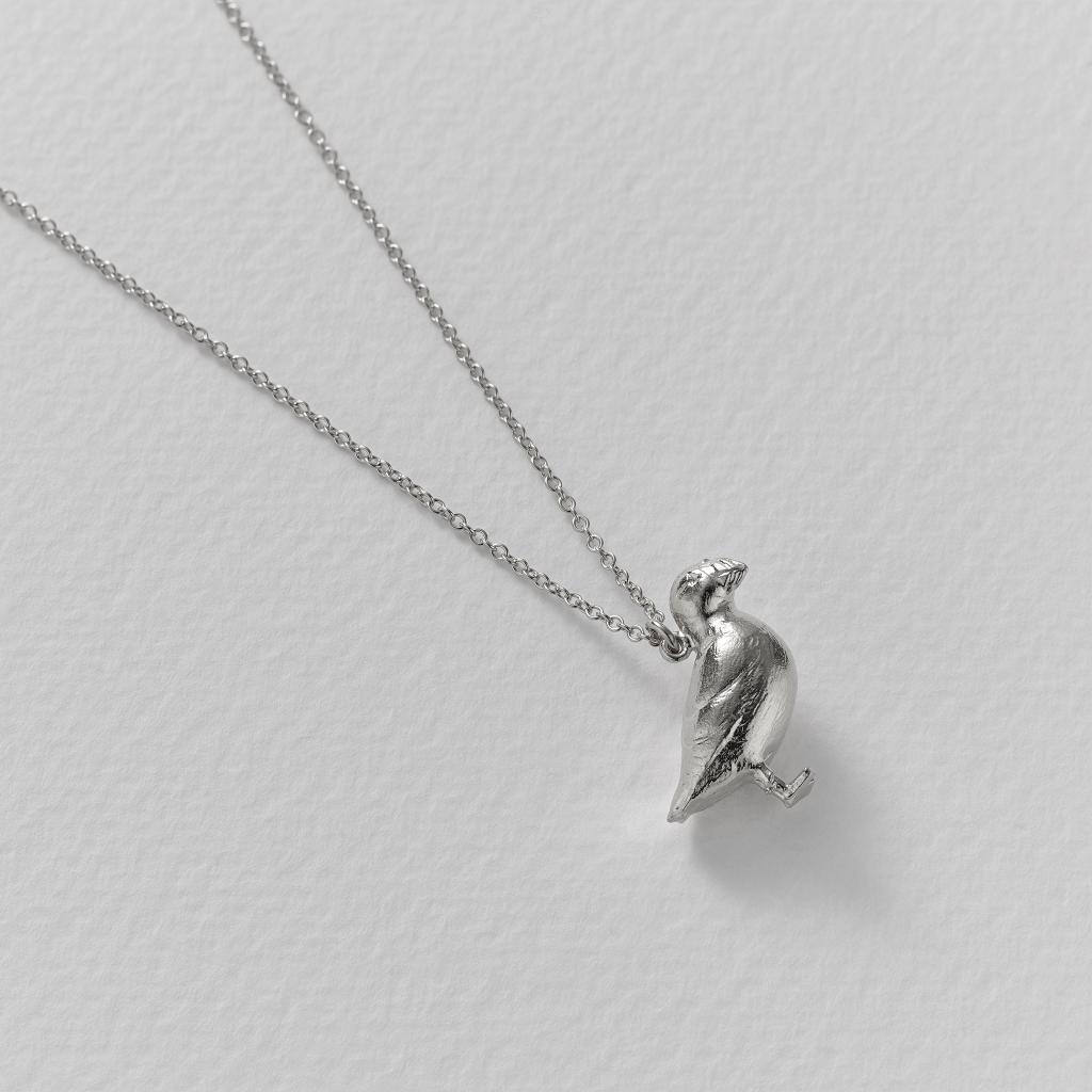 A.M. Puffin Necklace Silver
