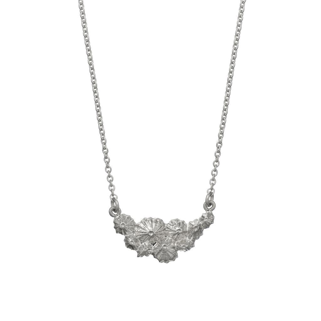 A.M. Limpet Cluster Inline Necklace Silver