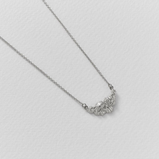 A.M. Limpet Cluster Inline Necklace Silver