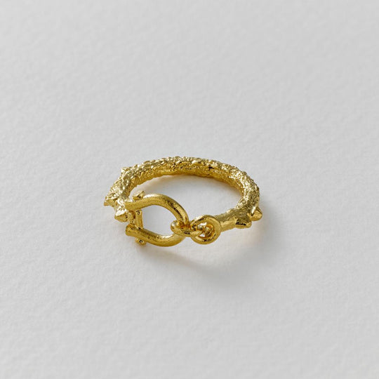 A.M. Aged Boatyard Link Ring Gold