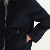 Hamblin Jacket Double Face Check Navy