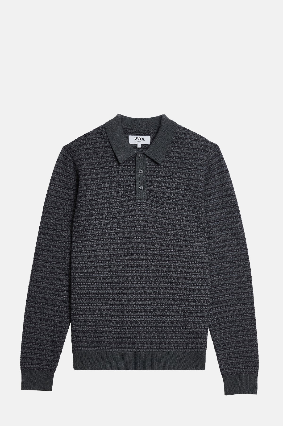 Wax London Oban L/S Polo Mini Geo Multi Grey.