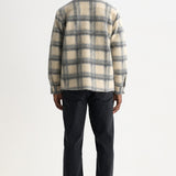 Whiting Overshirt Ash Wool Blend Check Ecru/Grey