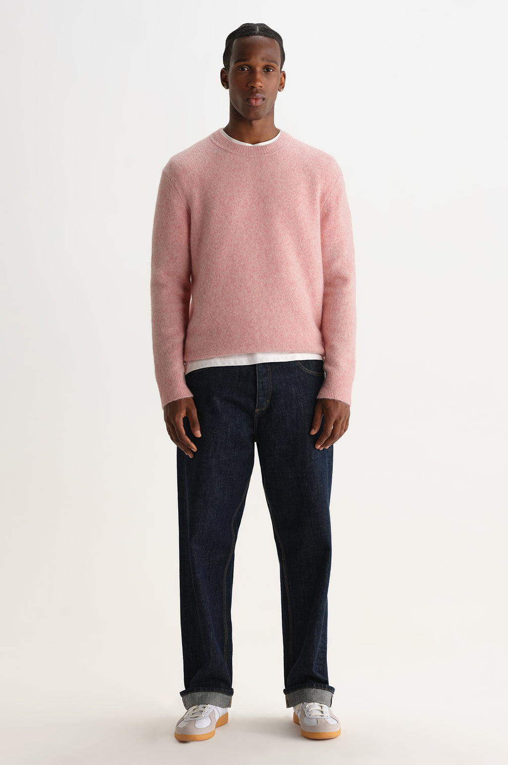 Wilde Crew Fluffy Wool Blend Pale Pink