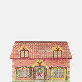Western Sketch Cosy Cottage Advent Calendar Christmas Card.