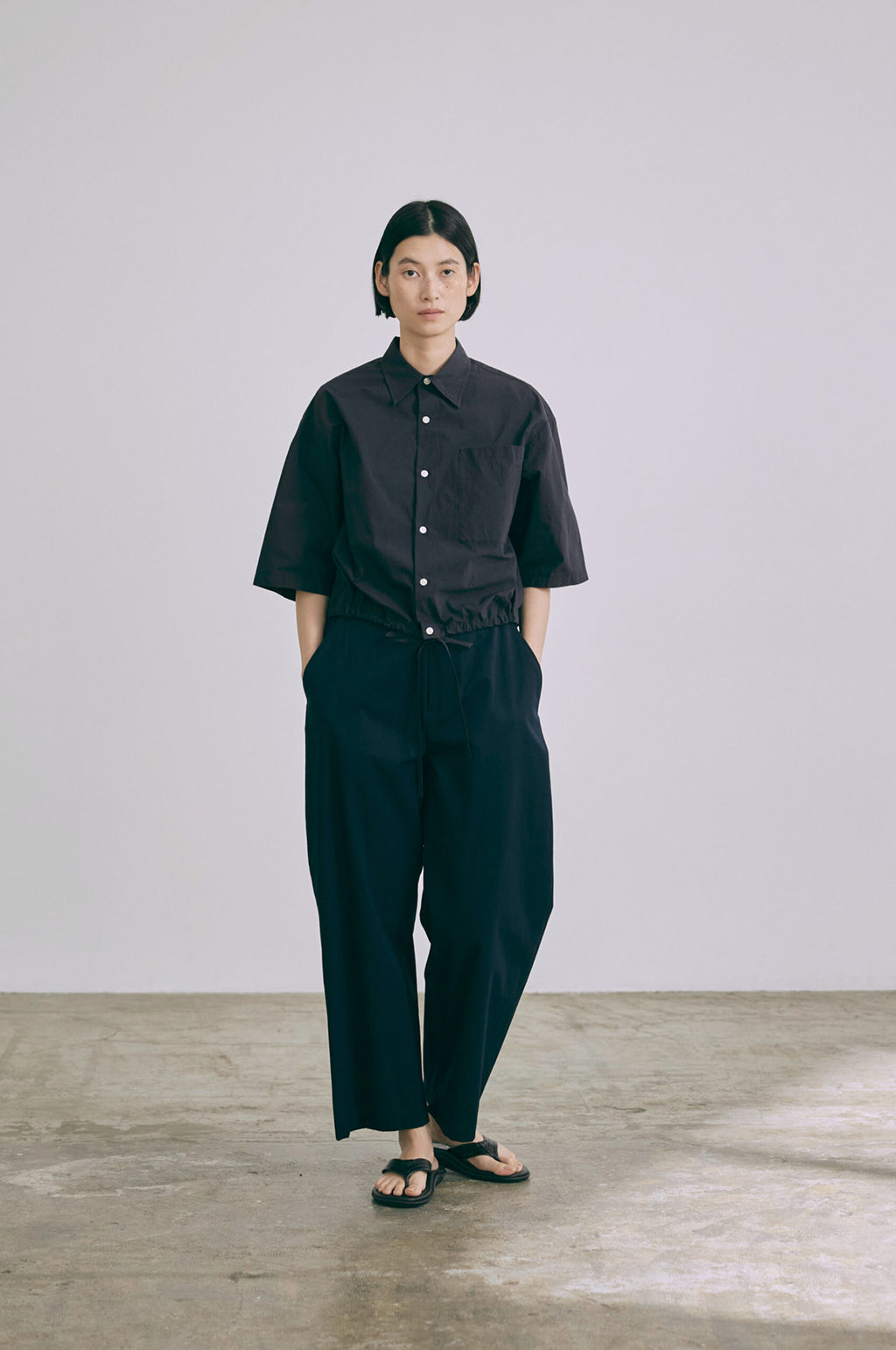 Ecru Chino Pants Navy