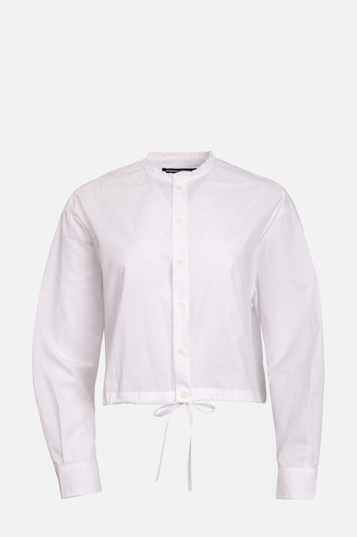 Nicholson and Nicholson Pearl Washed Cotton Blouse White.
