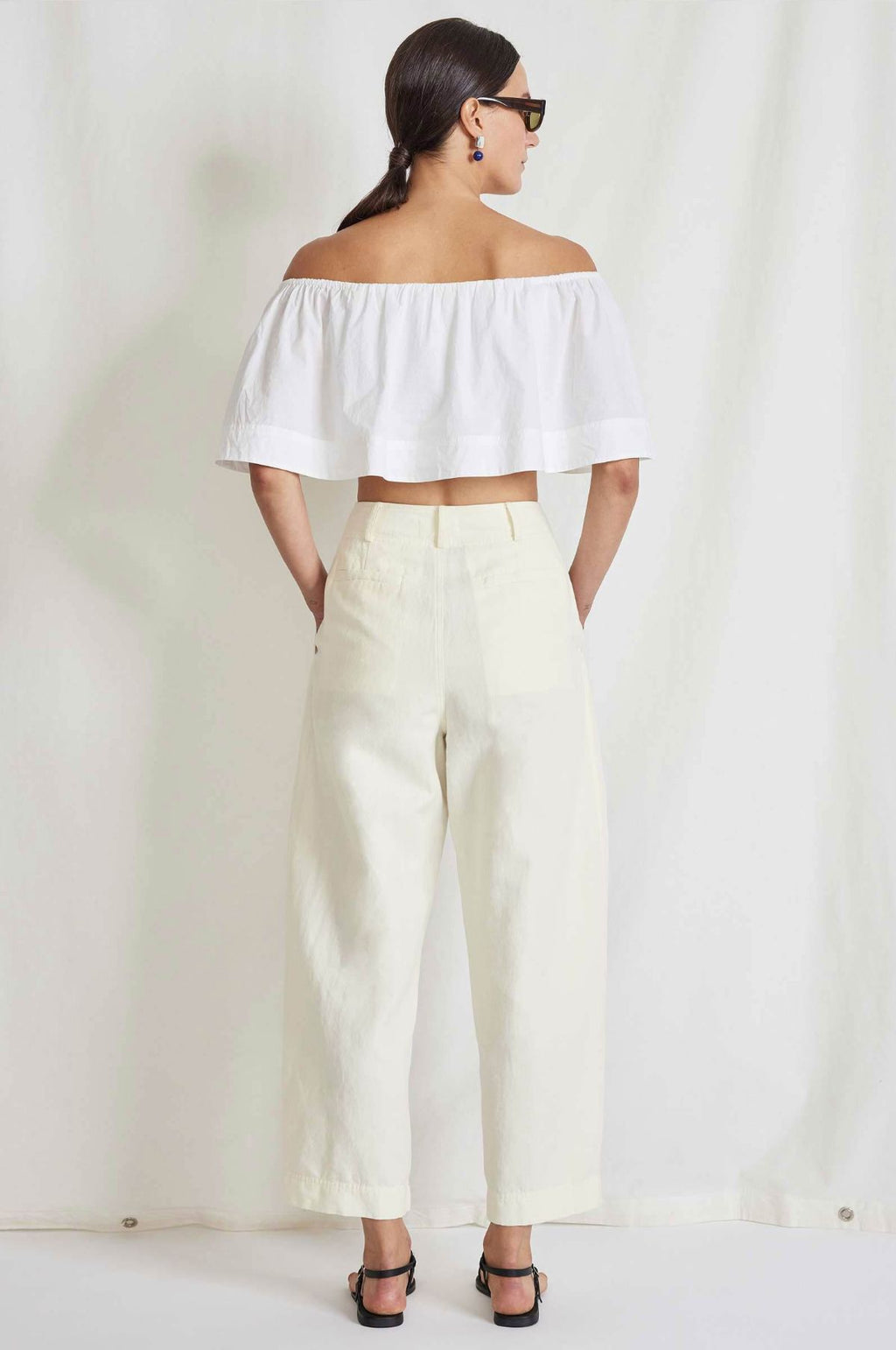 Bari Crop Trouser Cream