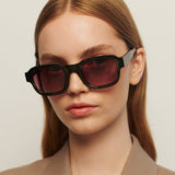 Halo Sunglasses Green Marble Transparent