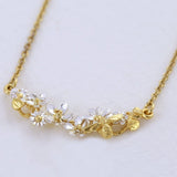 In-Line Garden Gathering Necklace with Itsy Bitsy Bee