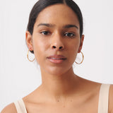 Fine Twist Hoop Earrings Gold