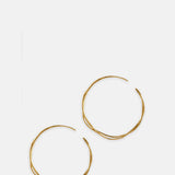 Fine Twist Hoop Earrings Gold