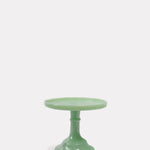 Mosser Glass 6 inch bright jade green footed cake plate.