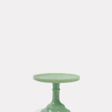 Mosser Glass 6 inch bright jade green footed cake plate.