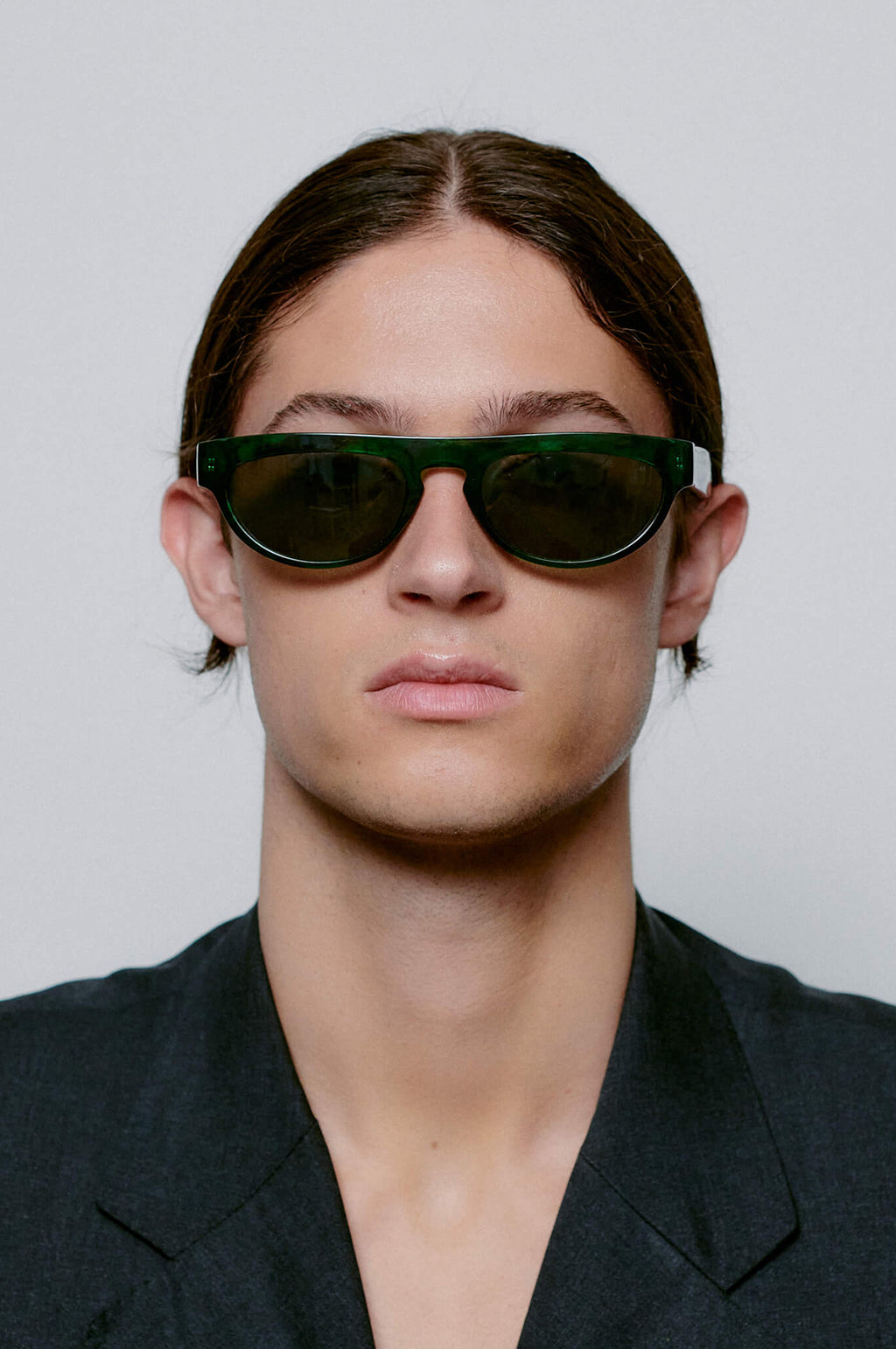 Jake Sunglasses Green Marble Transparent