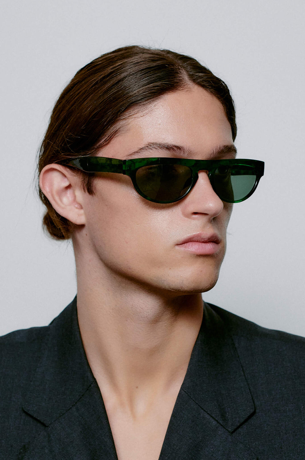 Jake Sunglasses Green Marble Transparent
