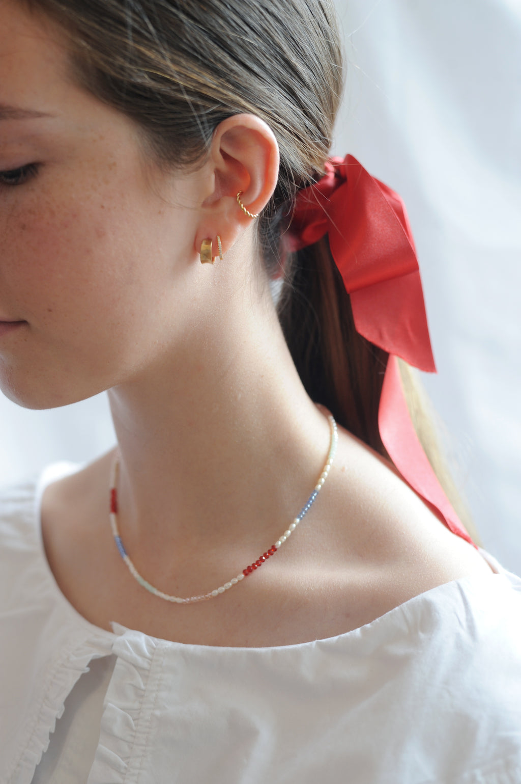 Mini Saga Gold Earrings