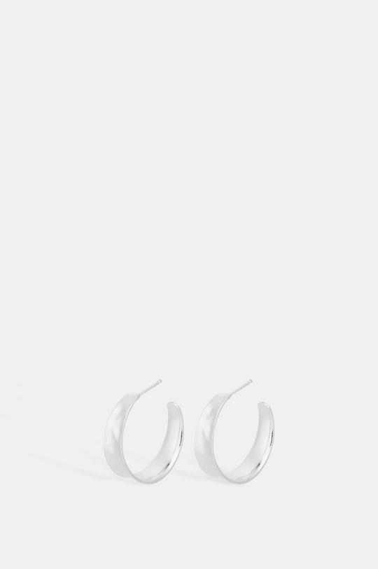 Midi Saga Silver Hoops