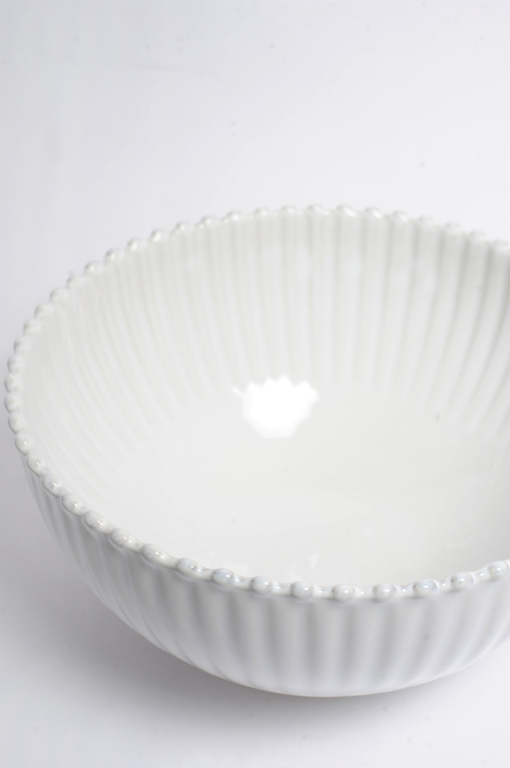 Pearl White Centerpiece Serving Bowl Small