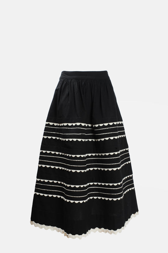 Ryleigh Ric Rac Skirt Black