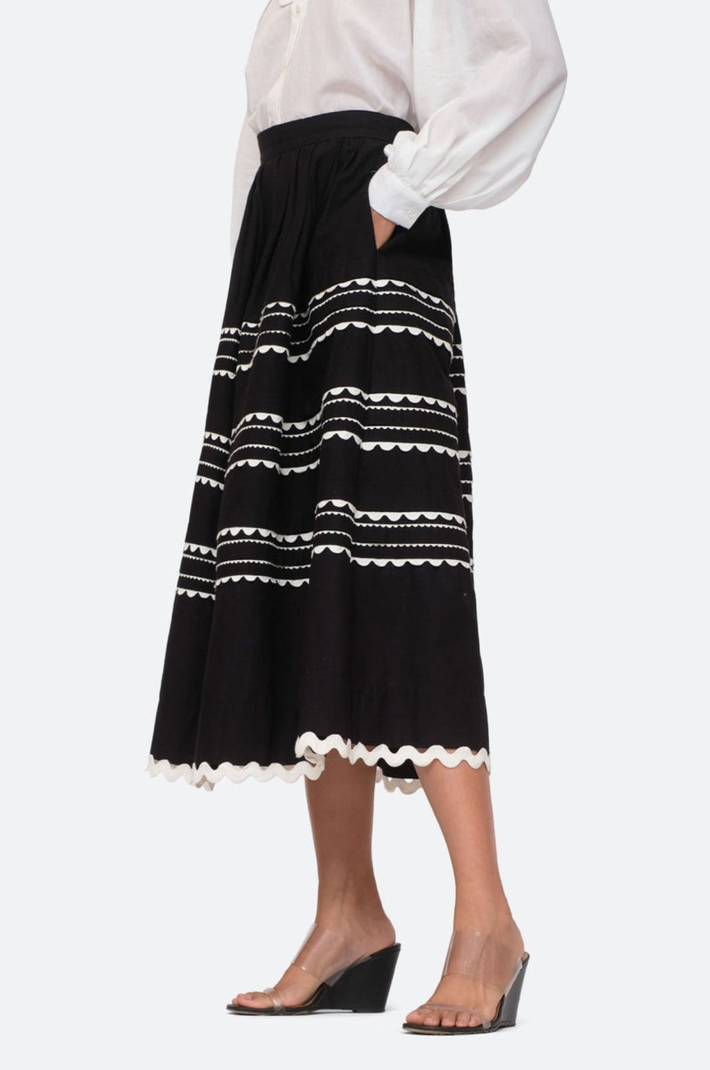 Ryleigh Ric Rac Skirt Black