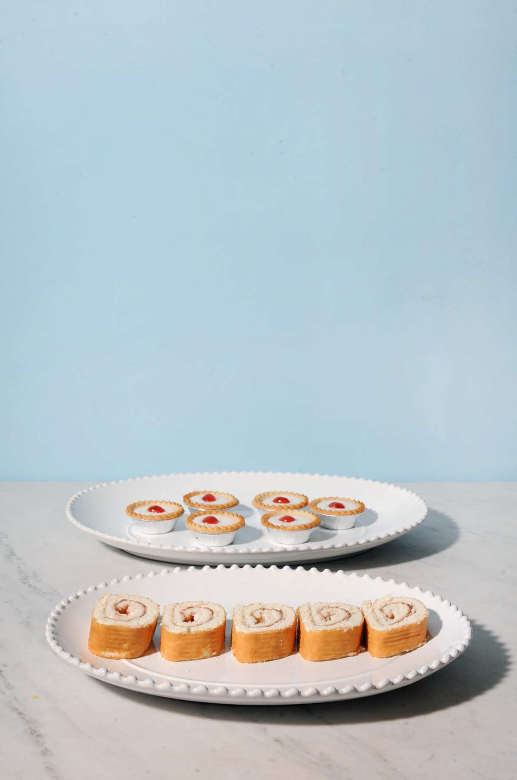 Pearl White Oval Platter Large