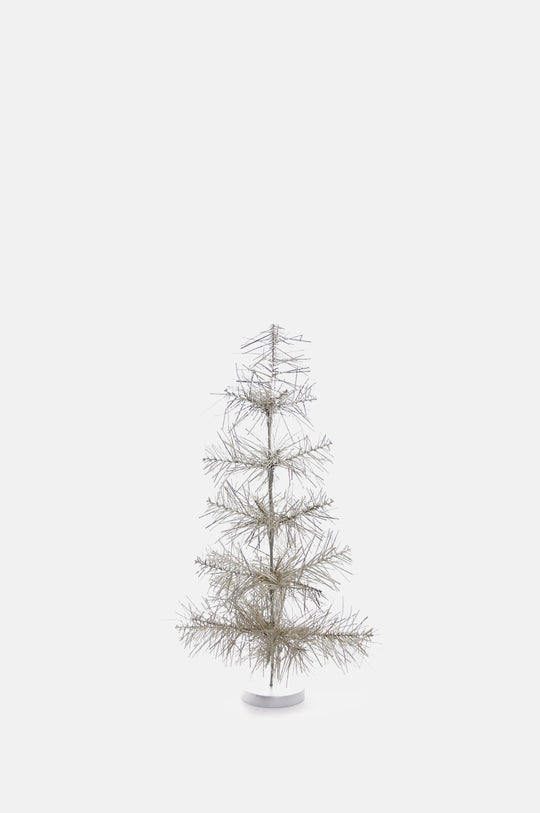 Silver Shaggy Mylar Tree Small