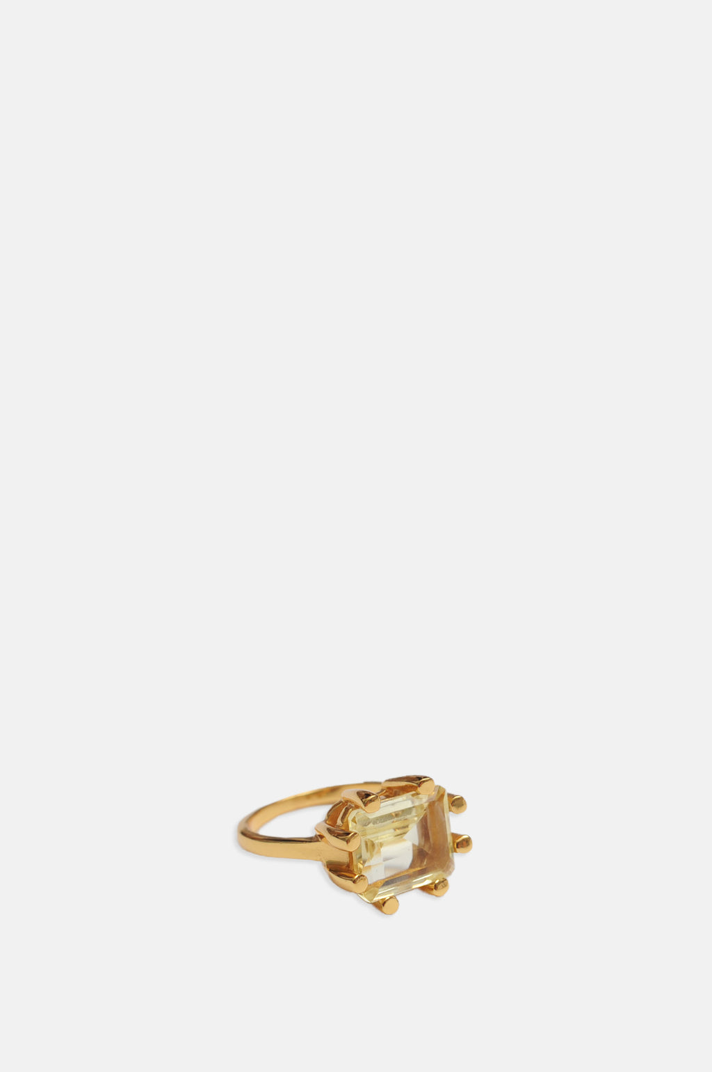 Square Claw Ring Lemon