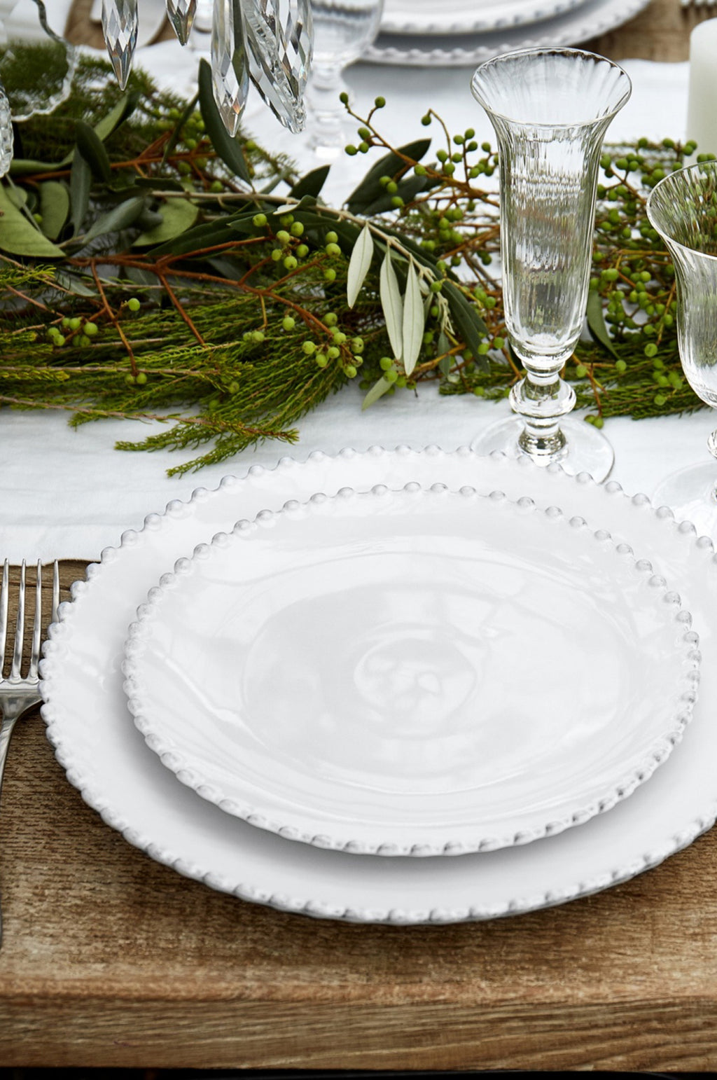 Pearl White Dinner Plate